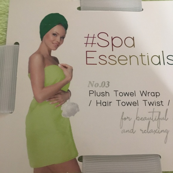 💚3pc Plush towel wrap,hair twist loofah! S… - Picture 4 of 4